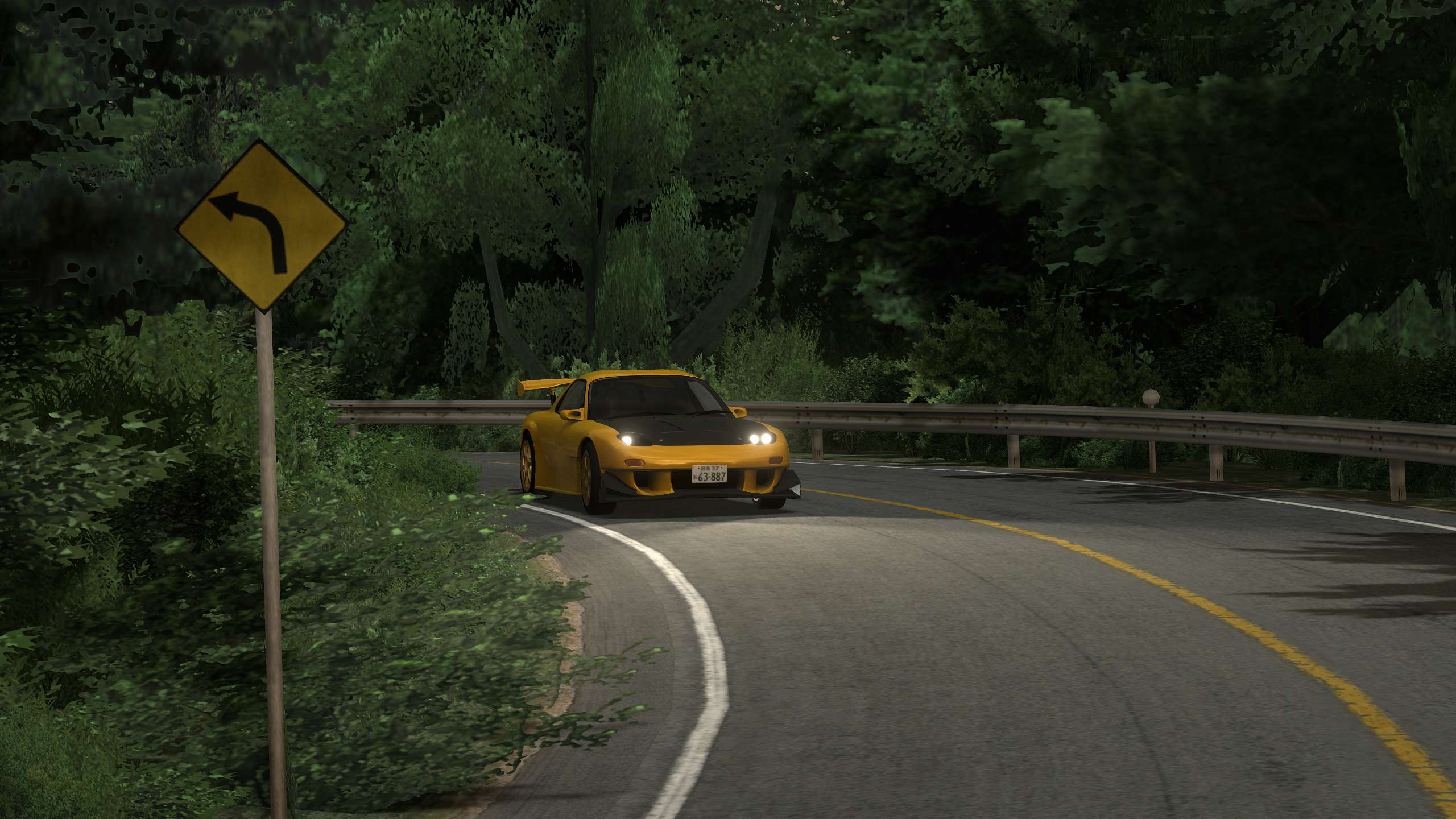 FD RX-7 on mountain road